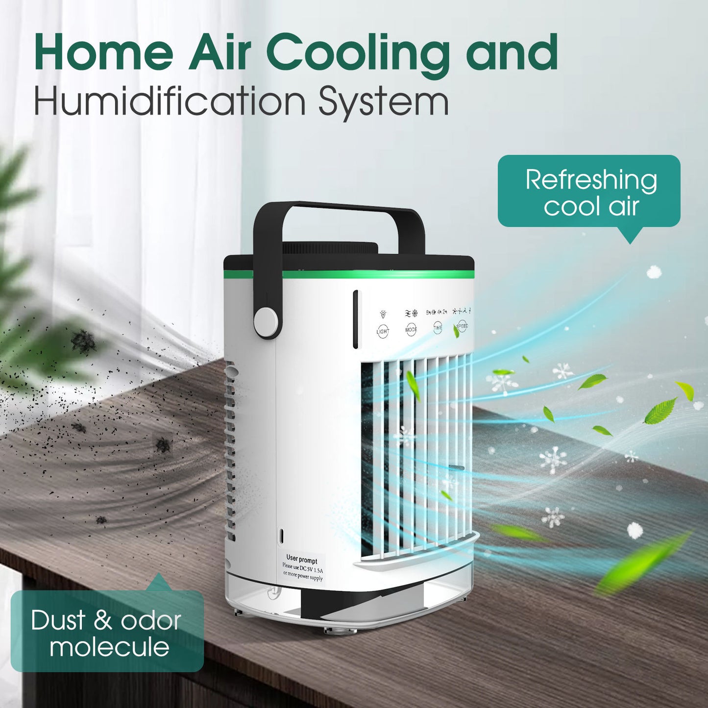 Household USB Air Cooling and Humidification System