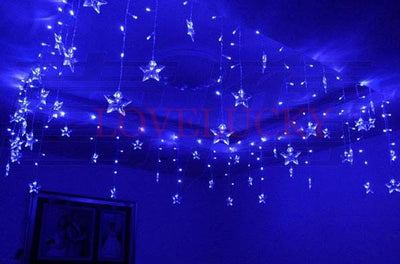 LED Curtain String Fairy Star Lights