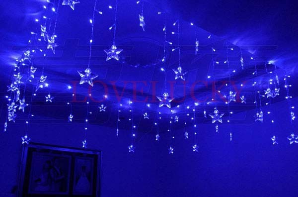 LED Curtain String Fairy Star Lights