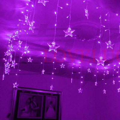 LED Curtain String Fairy Star Lights